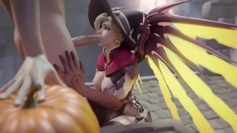 Mercy Halloween Blowjob - Cawneil