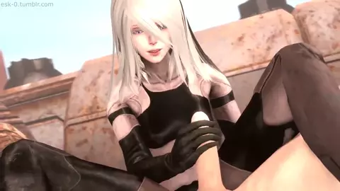 Yorha A2 Handjob Lesson - Esk