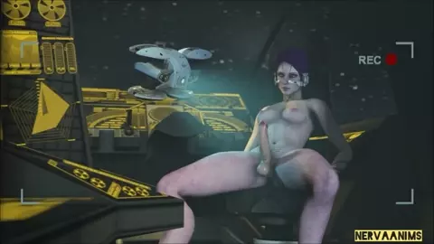 Futa Quarian Alien Girl uses her Drone for Sonic Pleasure - NervaANIMS