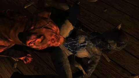 Khajiit Submits To Undead Hound's Lust