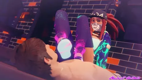 KDA Akali foot fetish socks