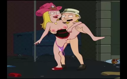 American Dad - Horny Francine fucking with Jeff in the public street