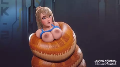 Snake around Samus