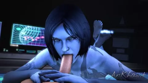 [AnKhajiit] Commission - Cortana's Blowjob (No Audio)