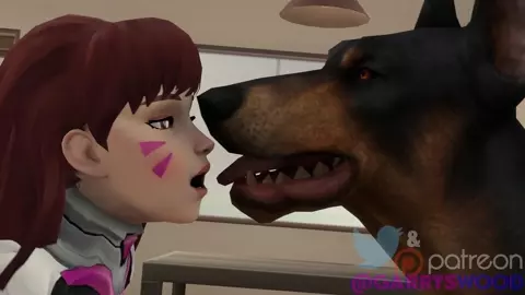 DVA cucks BF with Dog