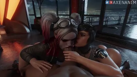 harley quinn catwoman blowjob