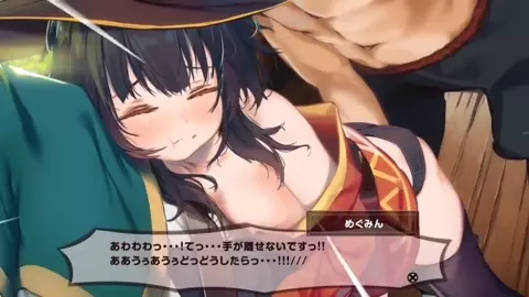 The one where Megumin gets molested by a group of people in a carriage while Kazuma's