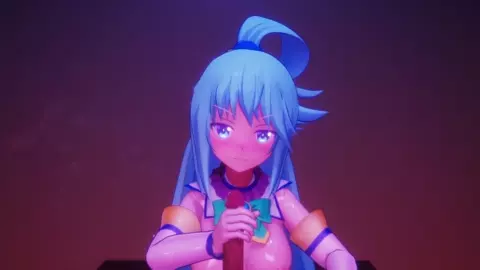 MitsuboshiMMD Aqua Blowjob