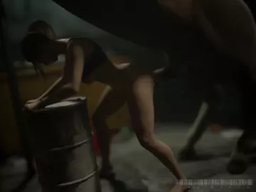 Claire Redfield Railed By Horsecock