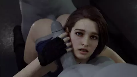 Jill Valentine Double-Teamed By Zombies