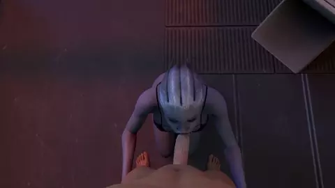 Liara sucks a cock