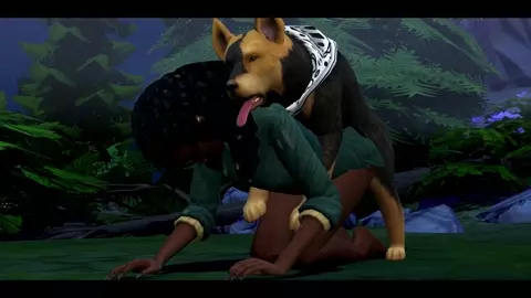 Sims 4 - Werewolf Jade loves Dogmeat