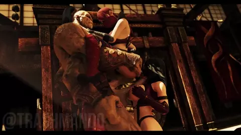 Mileena And Skarlet Worshiping Goros Cocks [Trashmando]