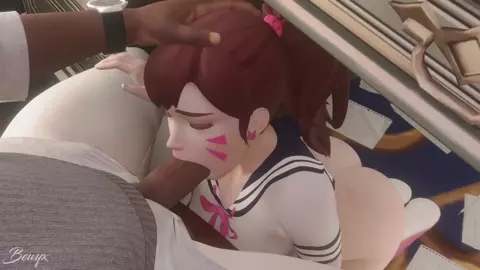 D.va Gives her secret oral dictation to her teacher (blacked) [Bewyx]