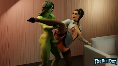 Jennifer Walters Gets Fucked By Her Angry Alter Ego She Hulk [TheDirtDen]