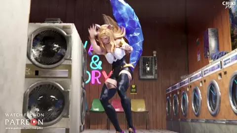 Ahri stuck in washing machine!