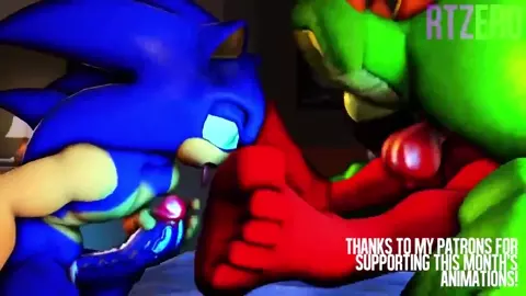 Sonic and Knuckles and Vector Hot Sex [RTZero]