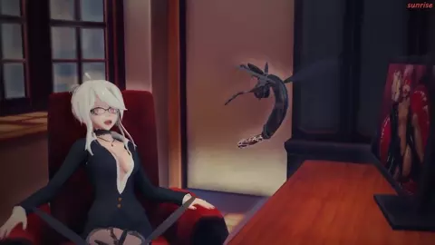 [MMDSunrise] Insects fuck principal Haku in her office