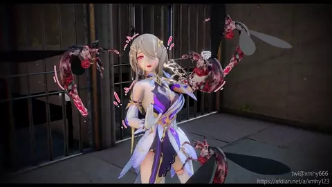 Honkai Impact Rita ambushed by insects (xmhy)