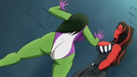 She-hulk gets Wedgied (By the-killer-wc)