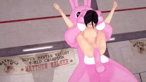 Pink Bunny and Rukia Full Nelson