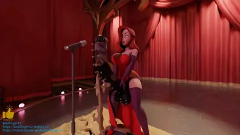 [Boldfinger42] Jessica Rabbit cumming in front of a tough crowd