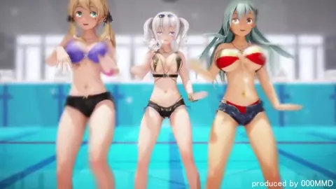 KanColle Girls Pop Stripdance [000MMD]