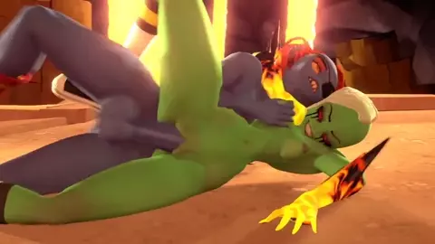 Undyne fills Lord Dominator with cum