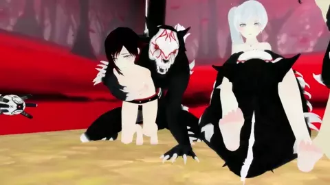 The White Fang makes beowolves do nothing to team RWBY-N