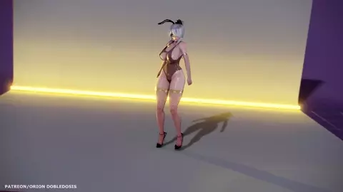 [MMD] HAKU Bunny Suit (弱音ハク) - Gimme x gimme R-18