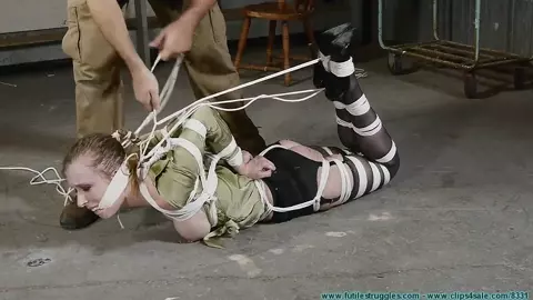 SHE COULDN'T HANDLE HER TIGHT HOGTIE!!!